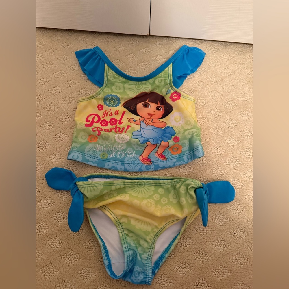 Dora the Explorer Blue and White Swimwear